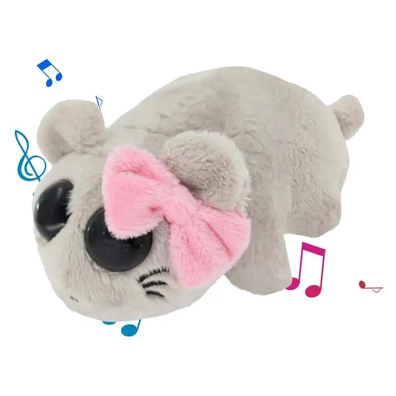 Peluche musicale adorable souris grise - Cadeau enfant doux