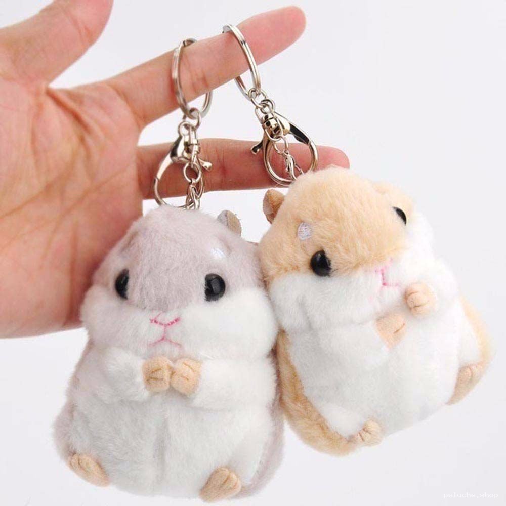 Adorables Porte-clés Hamster en Peluche - Doux et Mignon