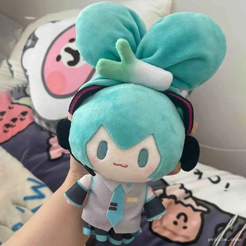 Miku Plush Chibi avec Poireau - Peluche Vocaloid Adorable