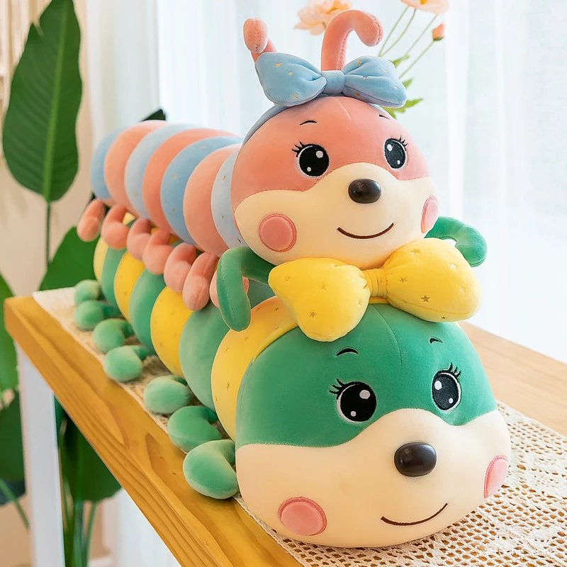 Peluche Chenille Géante Colorée & Douce | Jouet Enfant Câlin