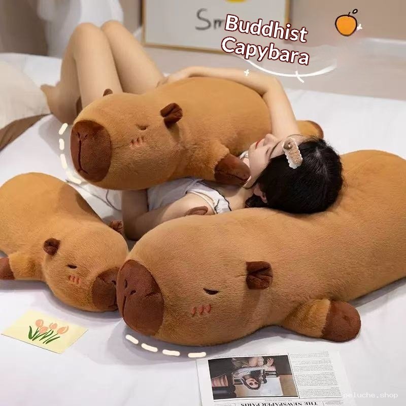 Peluche Capybara Géante Bouddhiste - Douceur et Sérénité