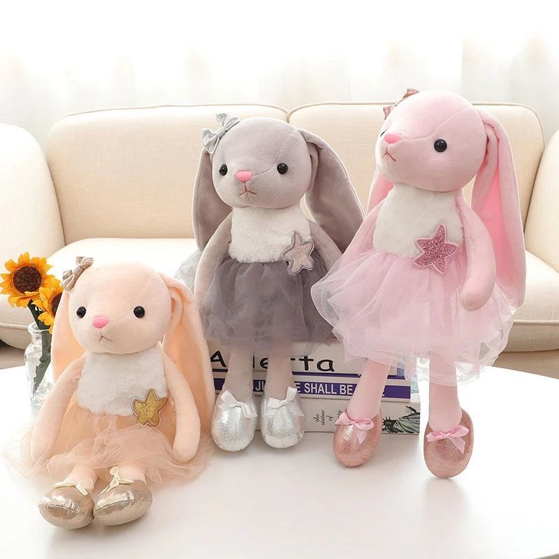 Peluche Lapin Ballerine Douce | 3 Couleurs | Cadeau Enfant