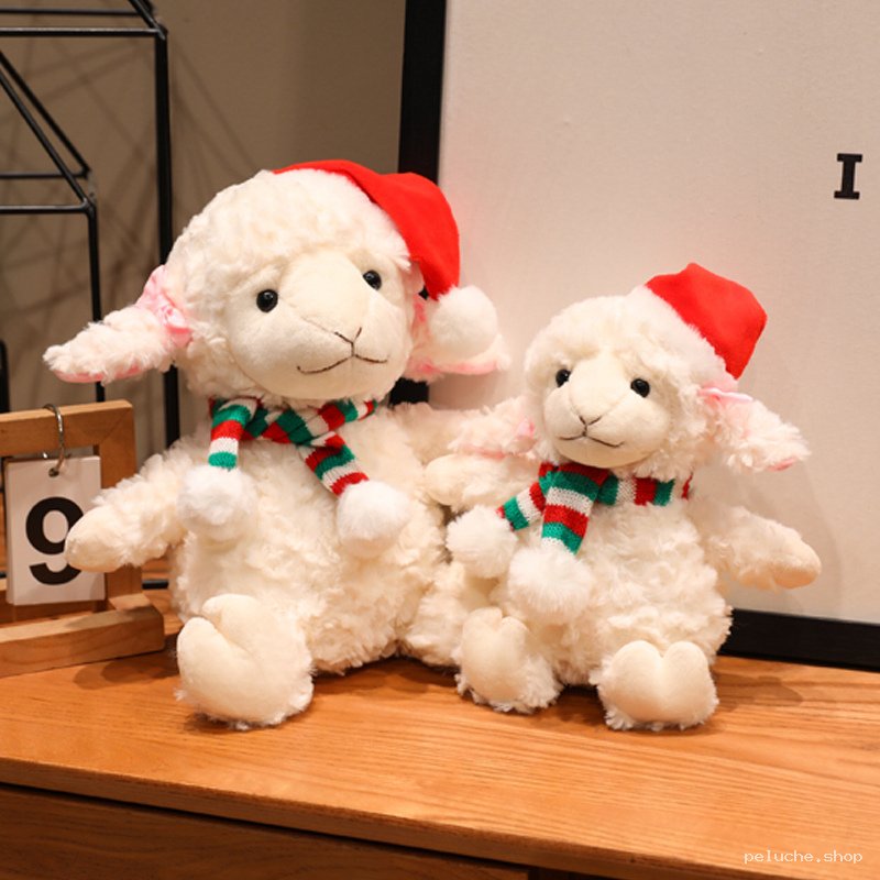 Peluche Mouton de Noël Festive | Douceur Hivernale Unique