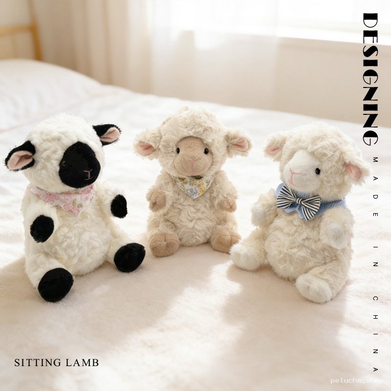 Peluches Agneau Assis Doux et Mignons | Collection Peluche.shop