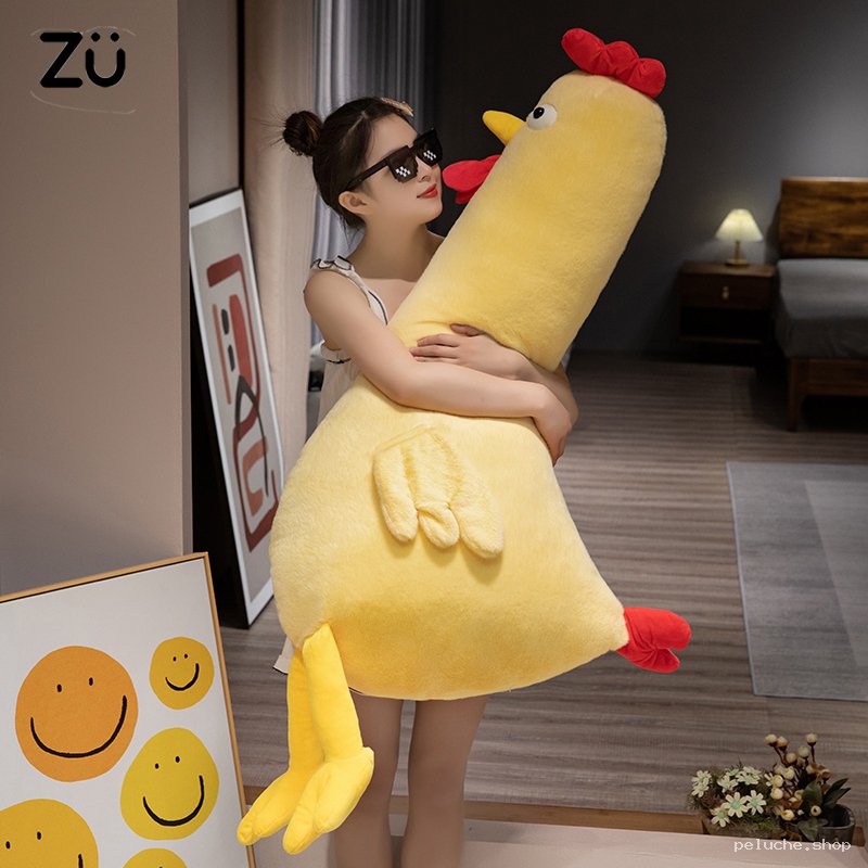 Grande Peluche Poulet Jaune Géante – Douceur et Câlins