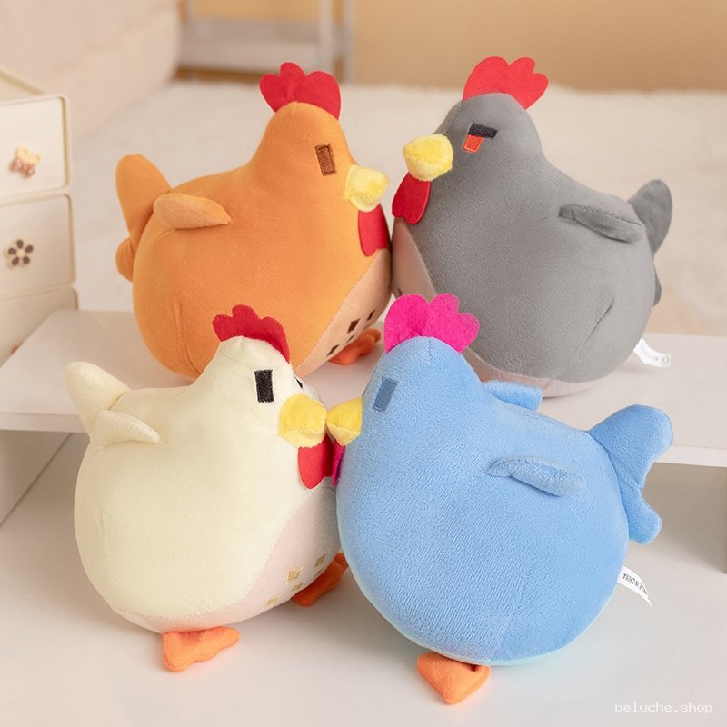 Peluche Poulet Minecraft | Douce et Adorable | 4 Couleurs