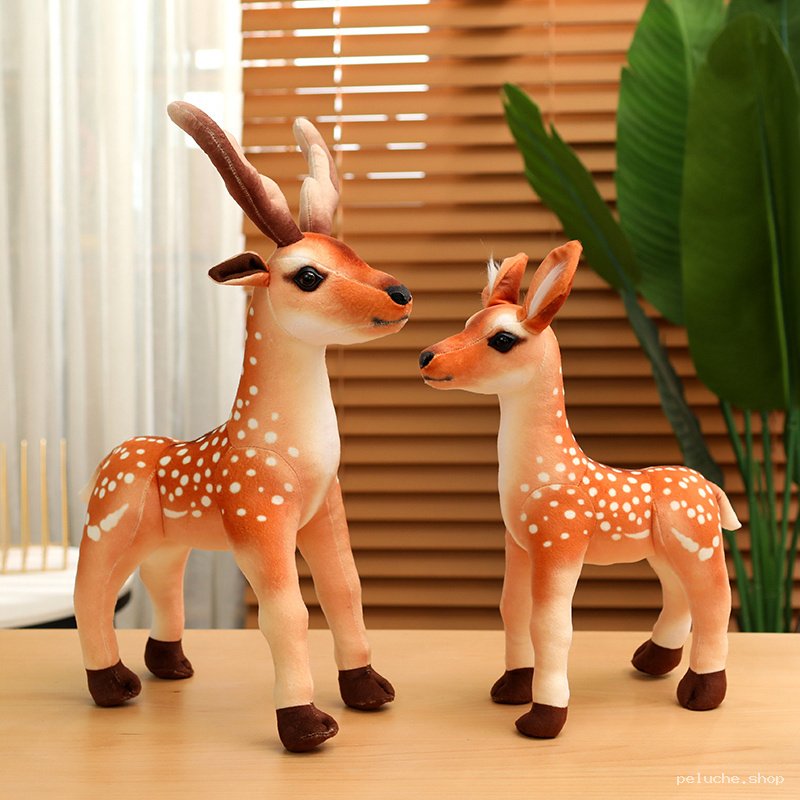 Peluche Cerf et Faon Tachetés - Douceur et Décoration