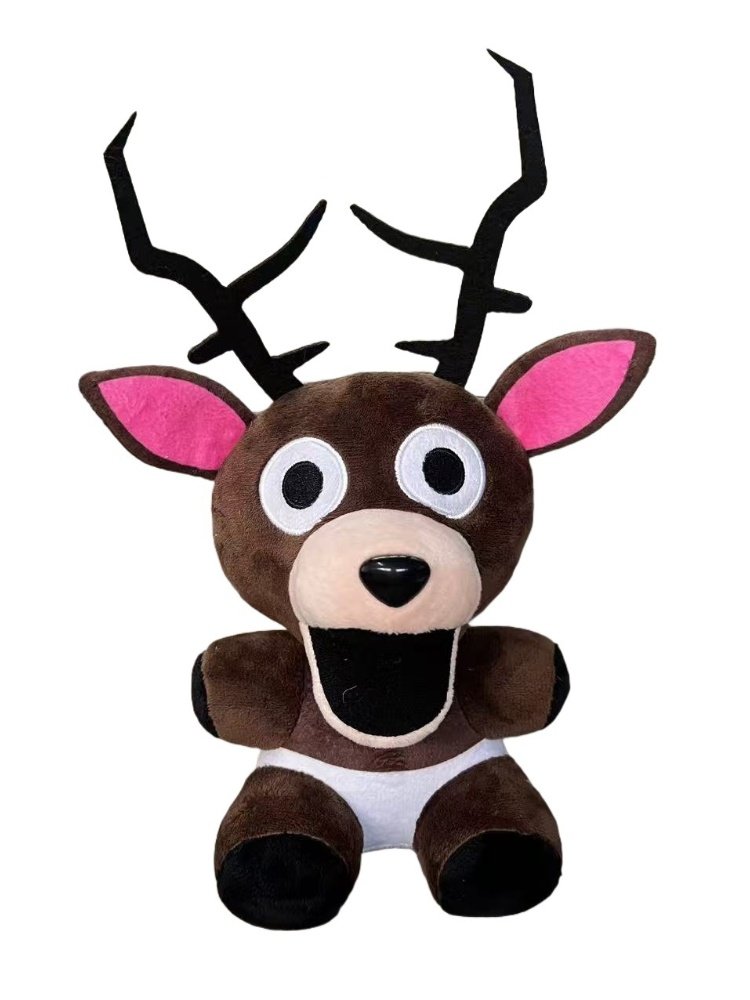 Peluche Cerf Hilarante avec Grandes Yeux et Bois - Cadeau Unique