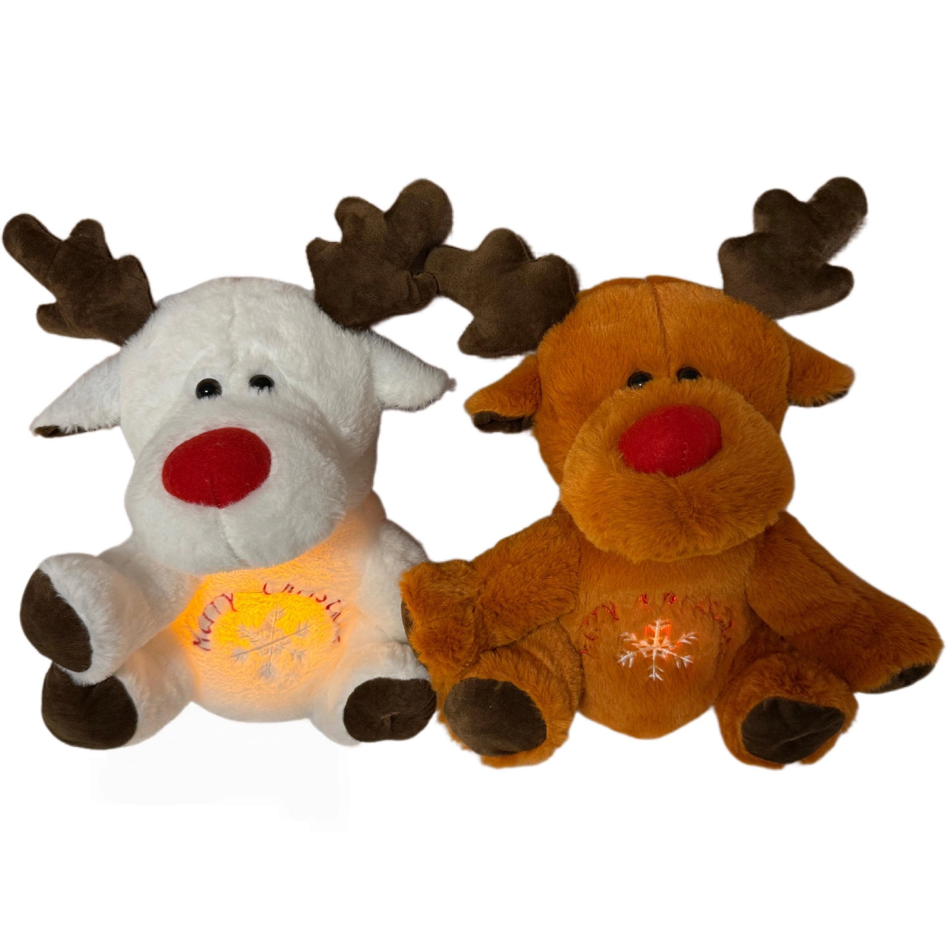 Peluches Rennes Lumineux de Noël - Décoration Festive Enfant