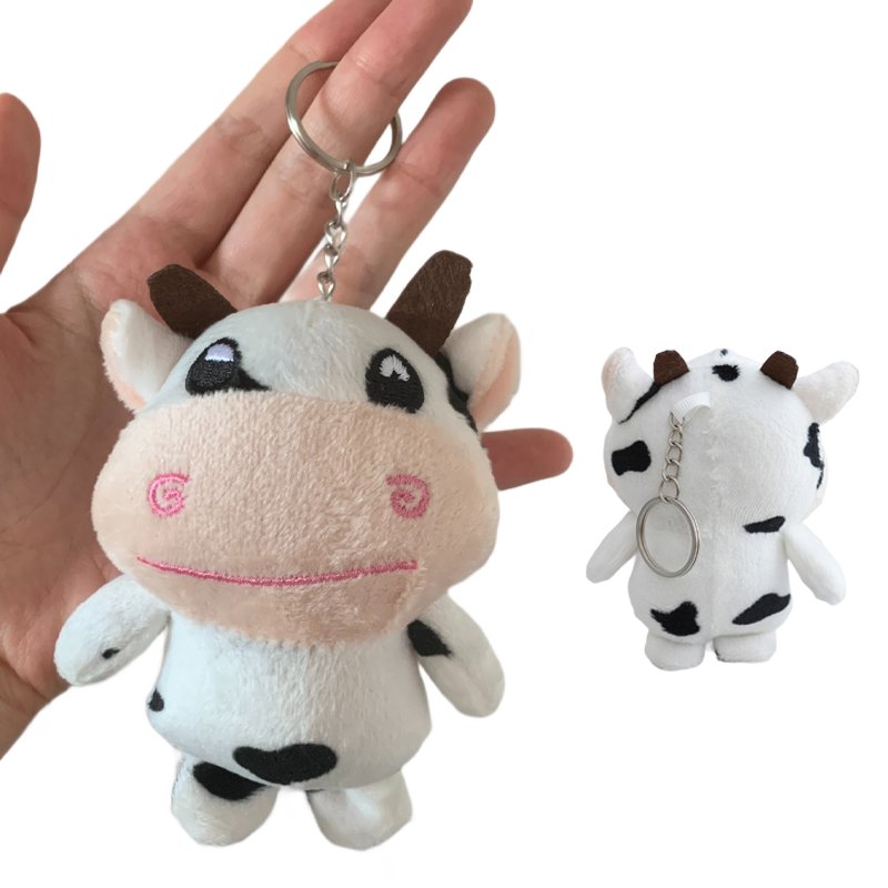 Porte-clés Vache en Peluche Mignonne | Accessoire Adorable