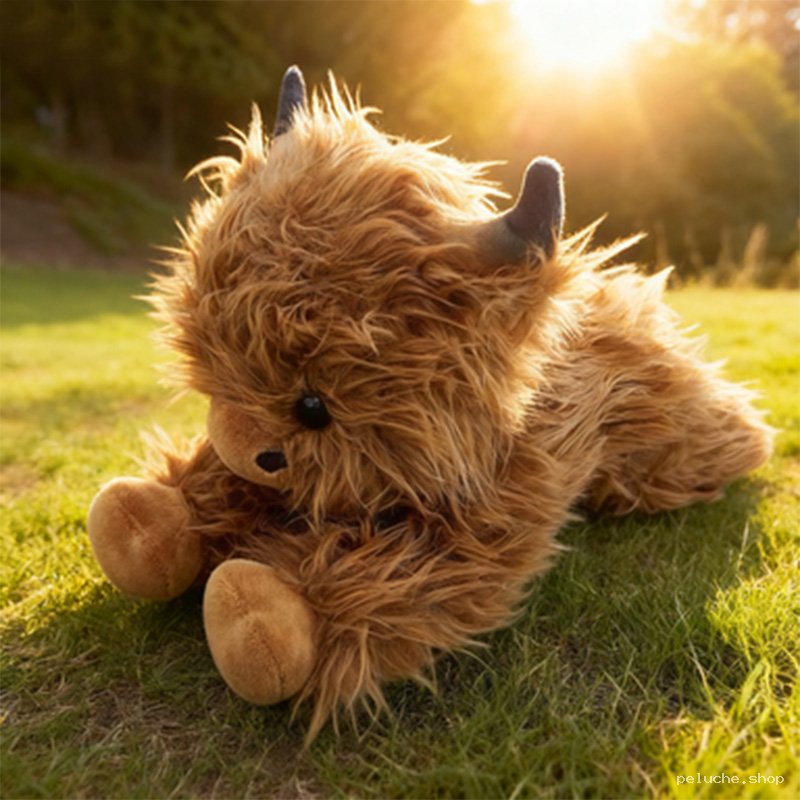 Peluche Vache Highland Mignonne & Douce - Cadeau Idéal