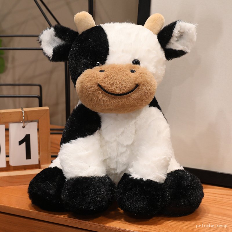 Peluche Vache Mignonne Noire & Blanche - Douceur et Câlins