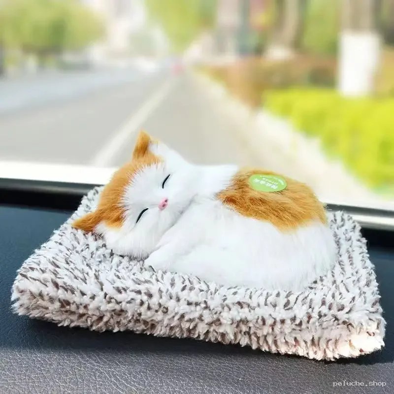 Diffuseur Chat Dormant pour Voiture - Décoration Peluche Mignonne