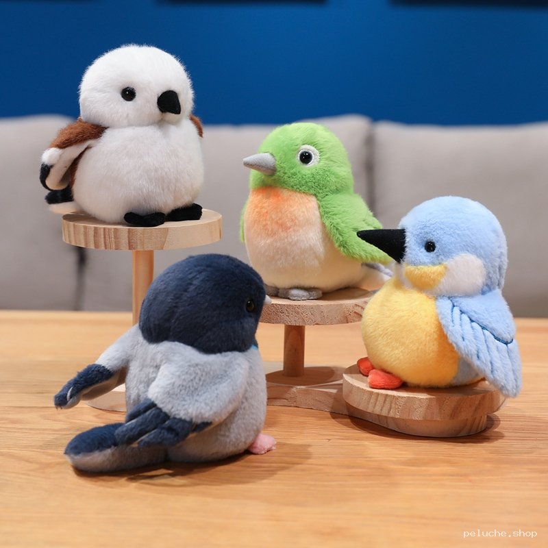 Collection d'Oiseaux en Peluche Adorables et Colorés