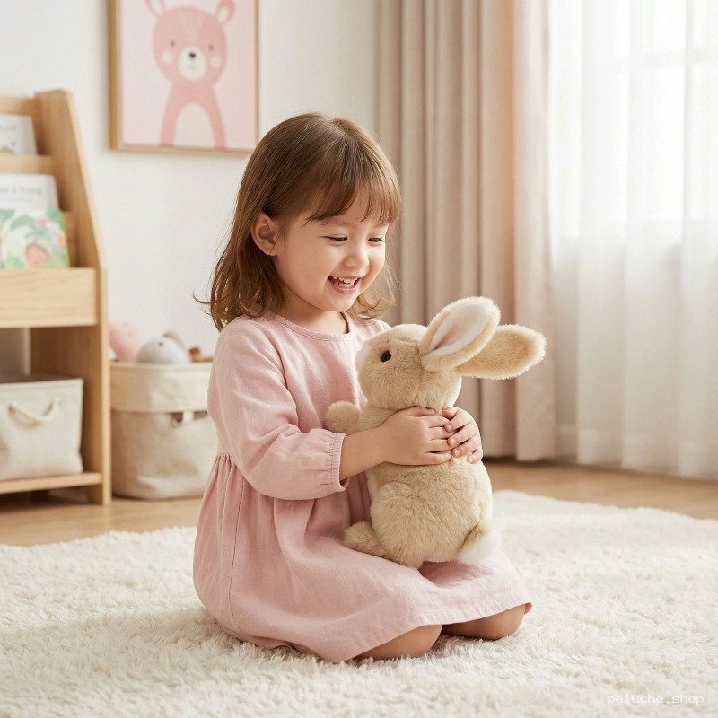 Peluche Lapin Doudou Beige | Douceur et Câlins pour Enfant