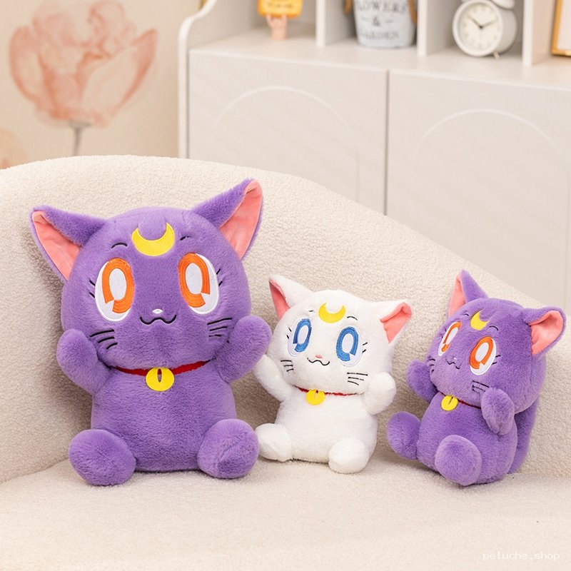Peluche chat Sailor Moon Luna & Artemis – Collection officielle