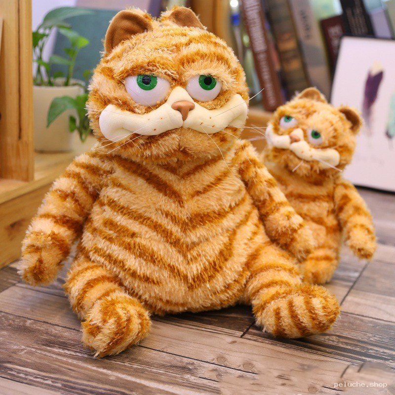 Peluche Garfield : Doudou Chat Orange Tacheté et Moelleux