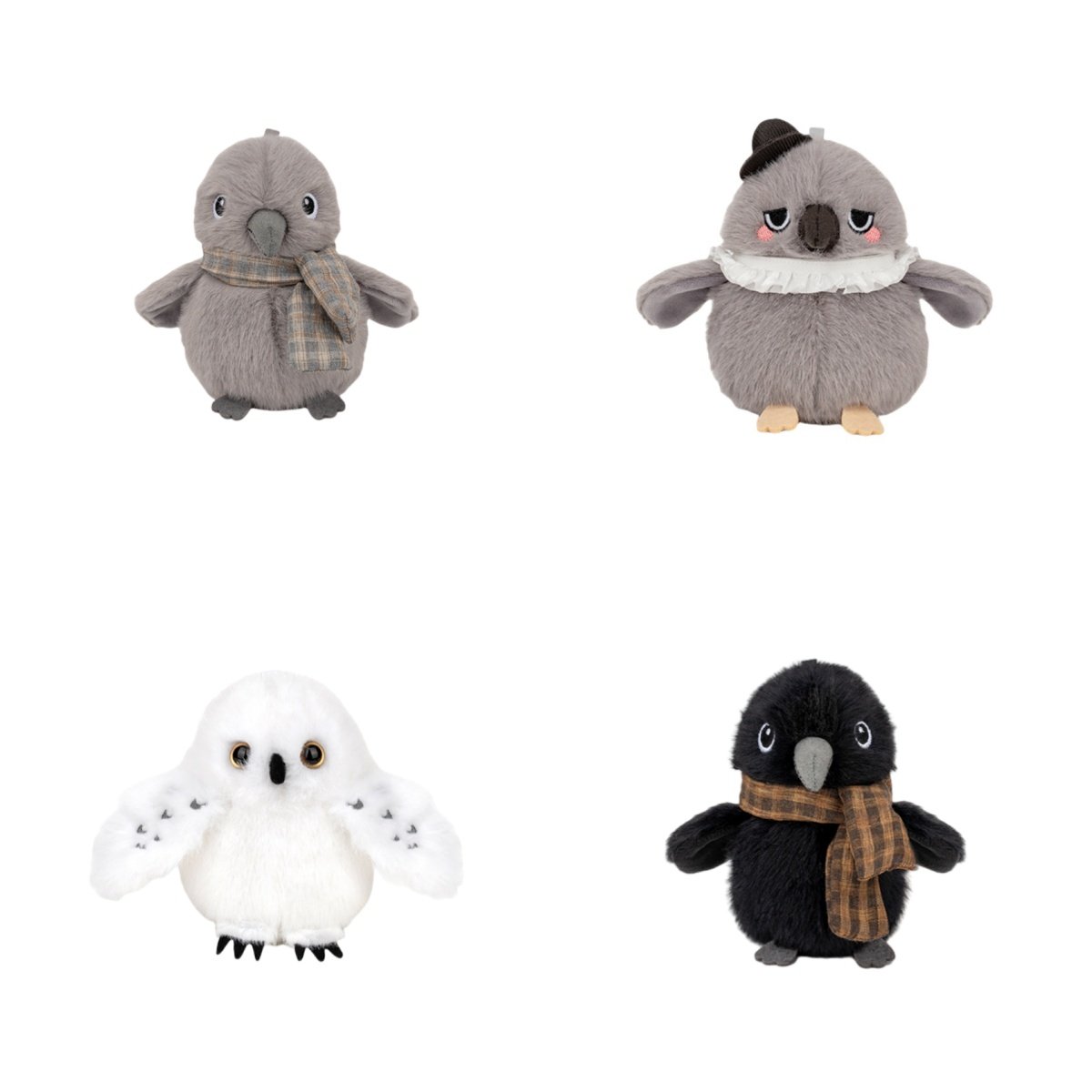 Peluches Oiseaux Adorables - Chouette, Corbeau et plus