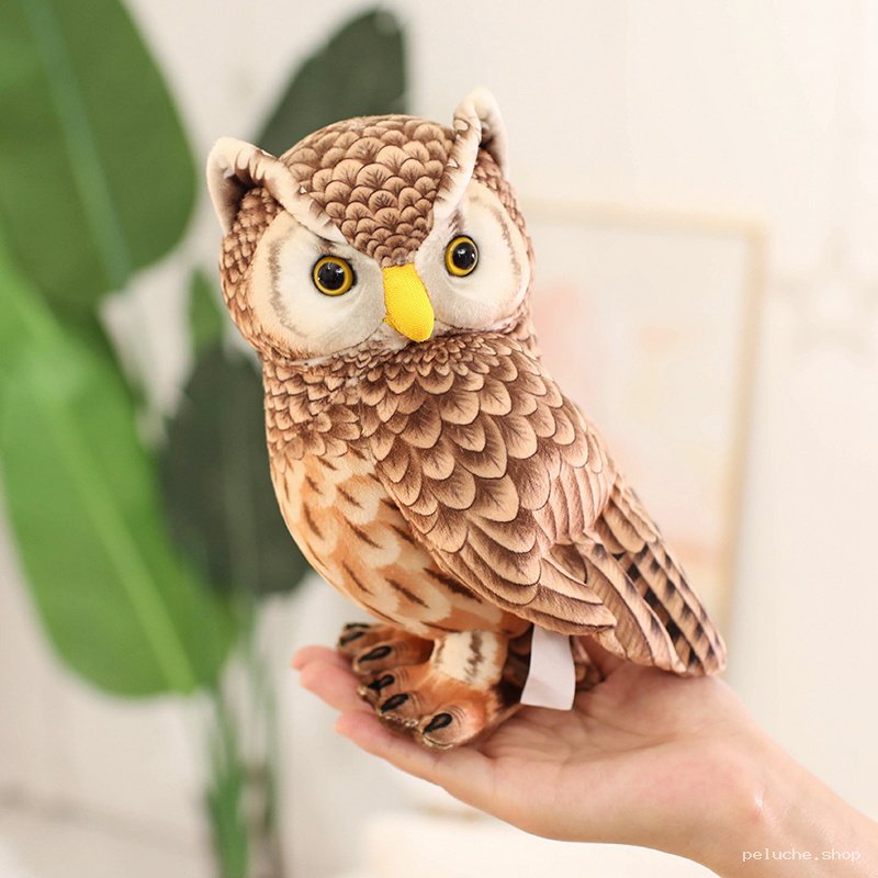 Peluche Hibou Réaliste - Jouet Doux & Mignon pour Enfants