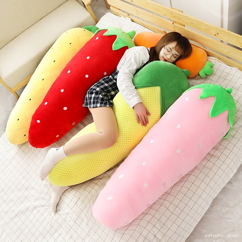 Peluche Géante Fruit Longue | Oreiller Corps Doux & Confortable