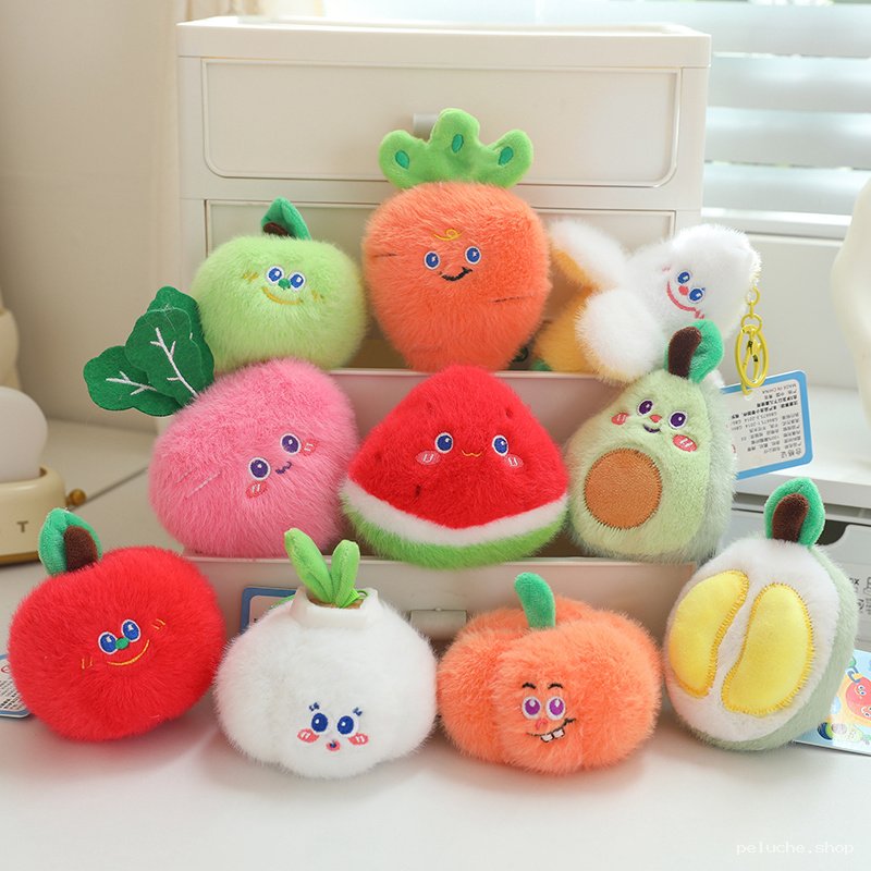 Peluches Kawaii Fruits & Légumes – Porte-Clés Doux