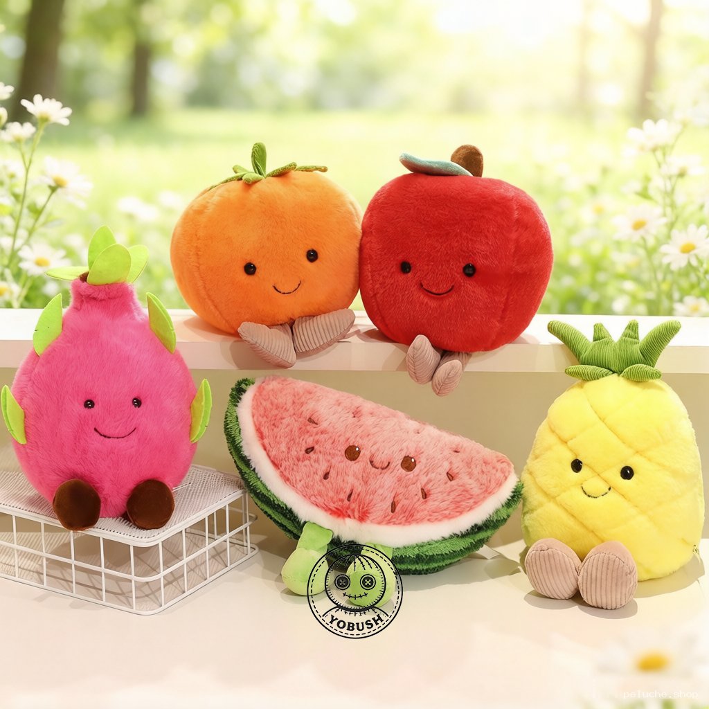 Peluches Fruits Mignons - Doudous Collection Douceur Enfant