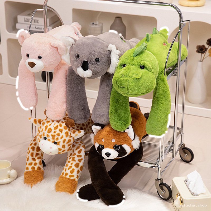 Peluche Animaux Longs Bras - Ours, Koala, Dinosaure Doux