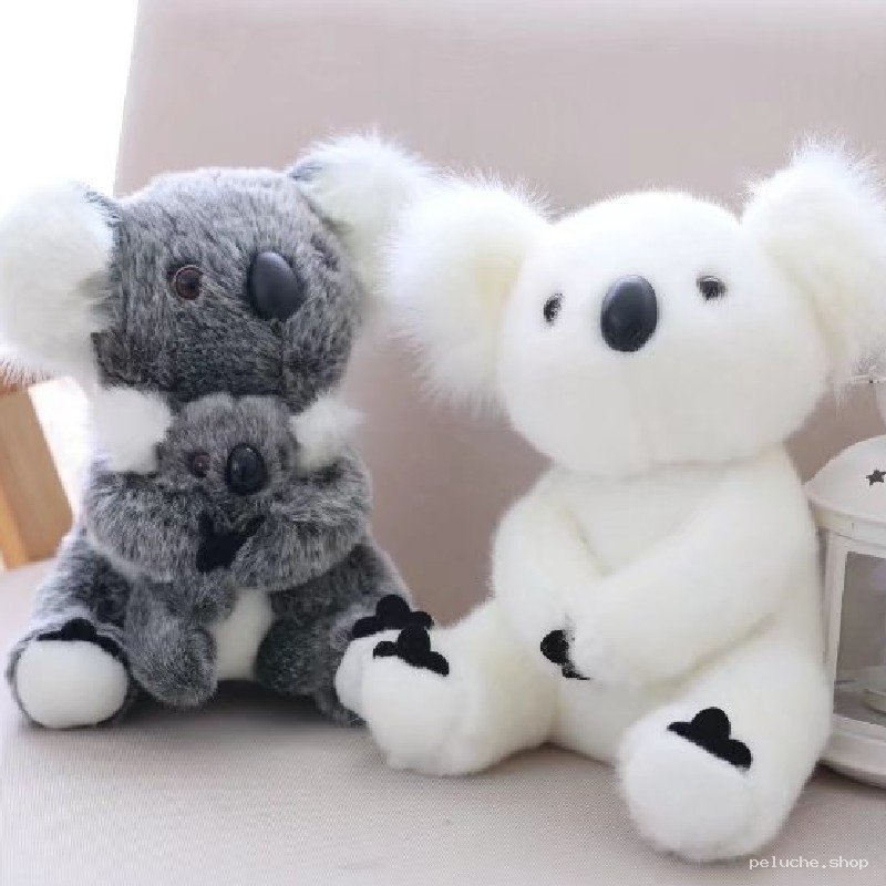 Peluche Koala Maman et Bébé, Blanche ou Grise - Douceur Absolue