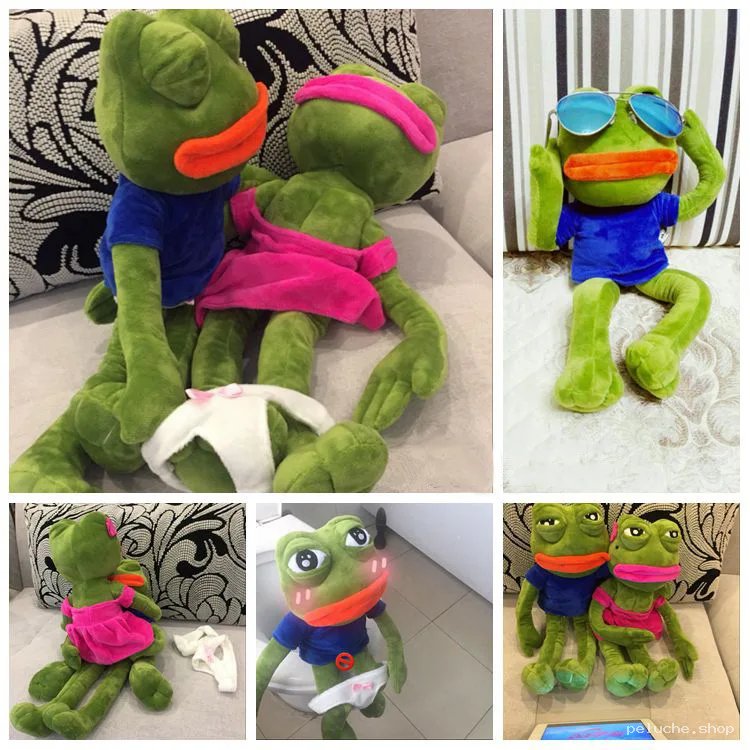 Peluches Pepe la Grenouille - Doudous Mignons et Tendres