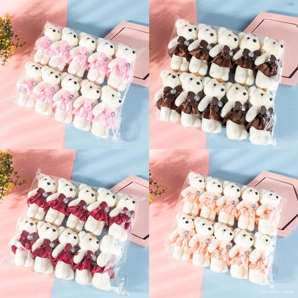 Mini Ours en Peluche Mariage Baptême Fête Lot Décoration