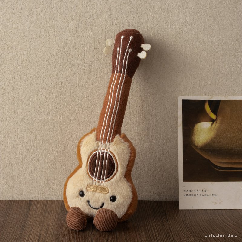 Peluche Guitare Ukulele Souriant - Cadeau Enfant Original