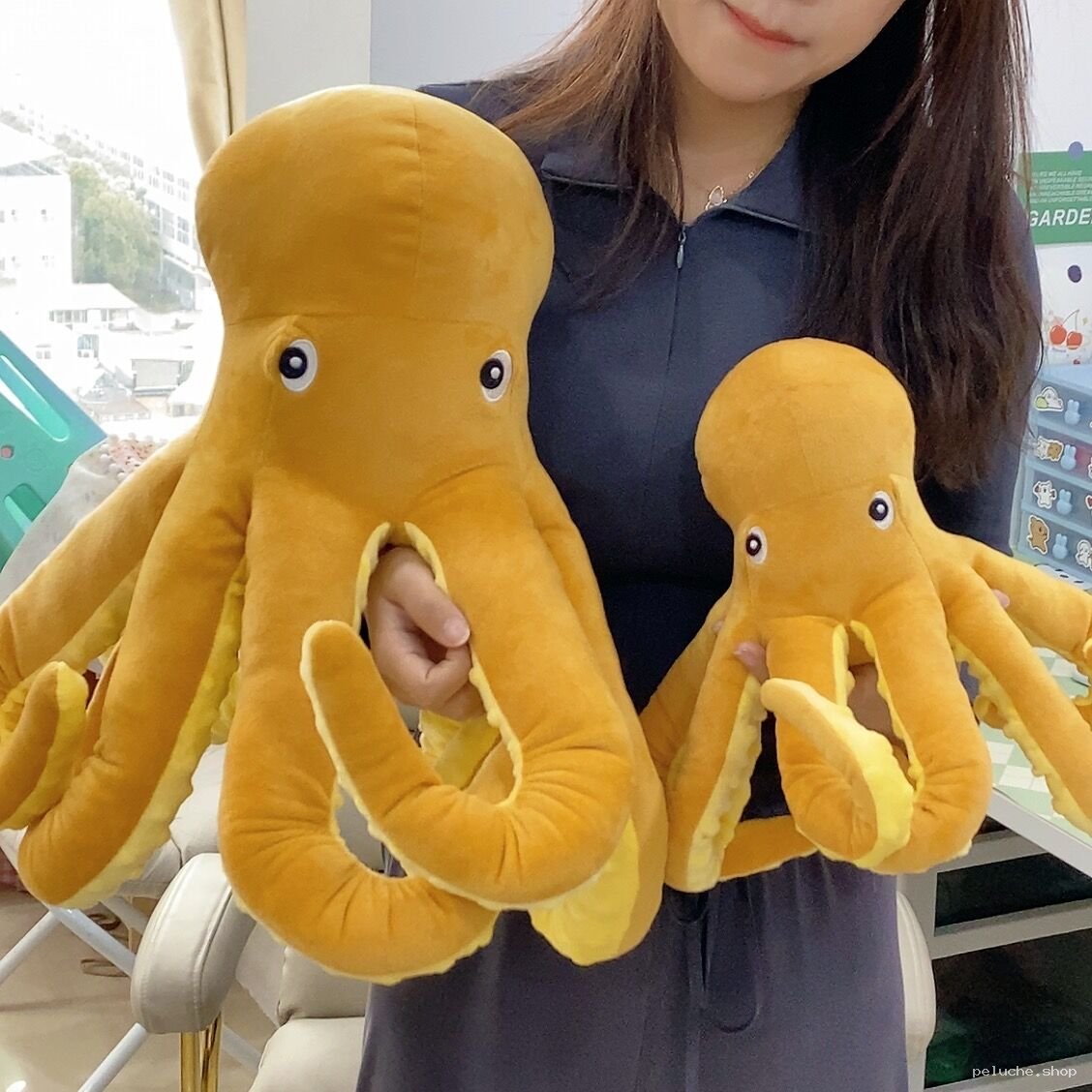 Pieuvre Peluche Orange Douce | Plusieurs Tailles Disponibles