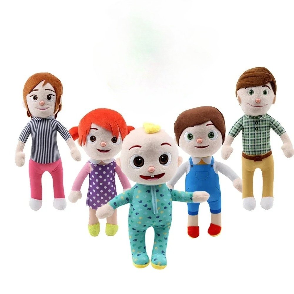 Peluches Cocomelon | Set Complet de 5 Personnages Doux