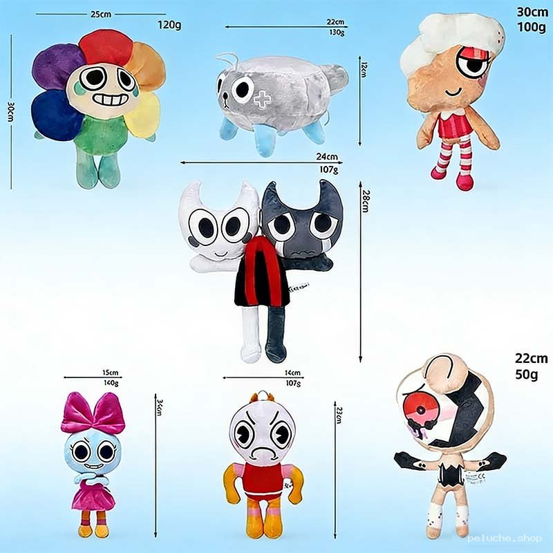 Peluches Personnages Mignons Collection Jouets Doux et Colorés