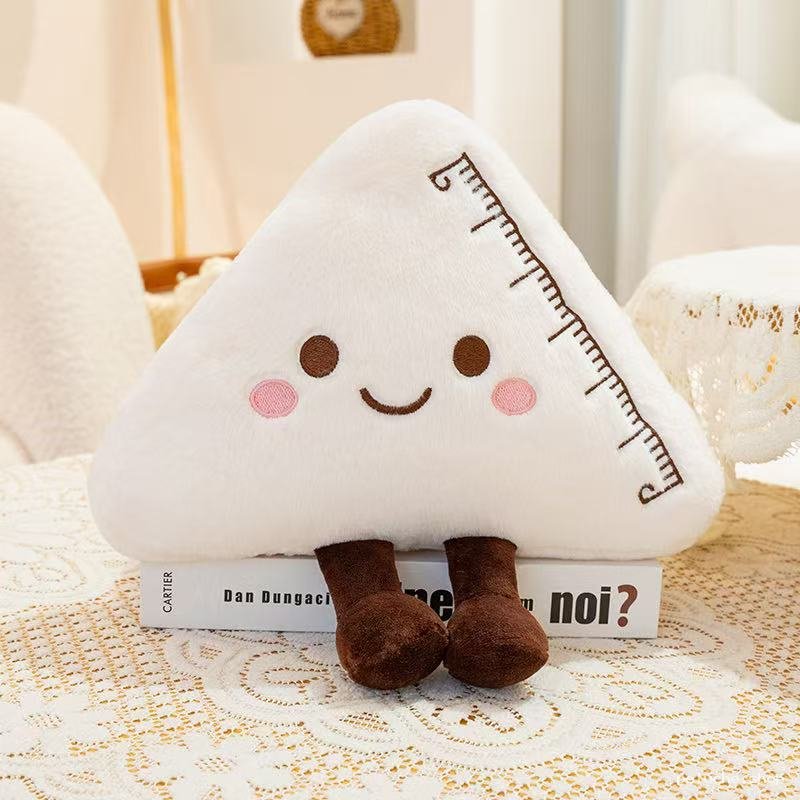 Adorable Peluche Règle Triangle Souriante | Douce & Kawaii
