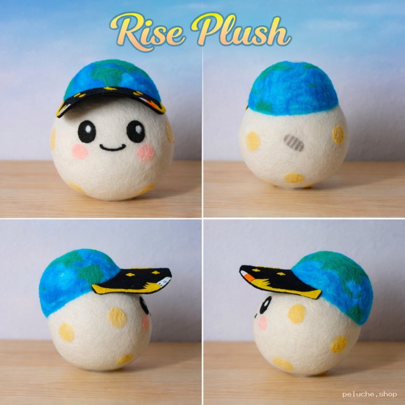 Peluche Rise Monde : Mignonne figurine en feutre avec casquette