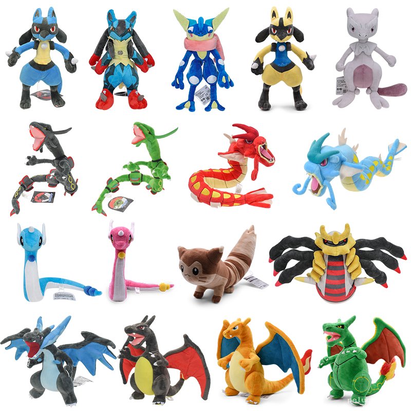 Peluches Pokémon Collection – Lucario, Dracaufeu, Mewtwo