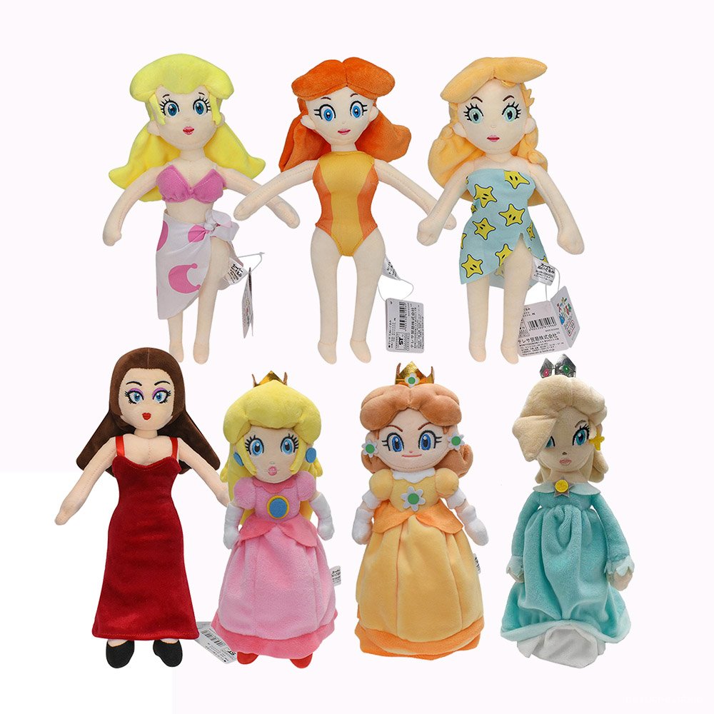 Peluches Princesses Mario: Peach, Daisy, Rosalina & Amies