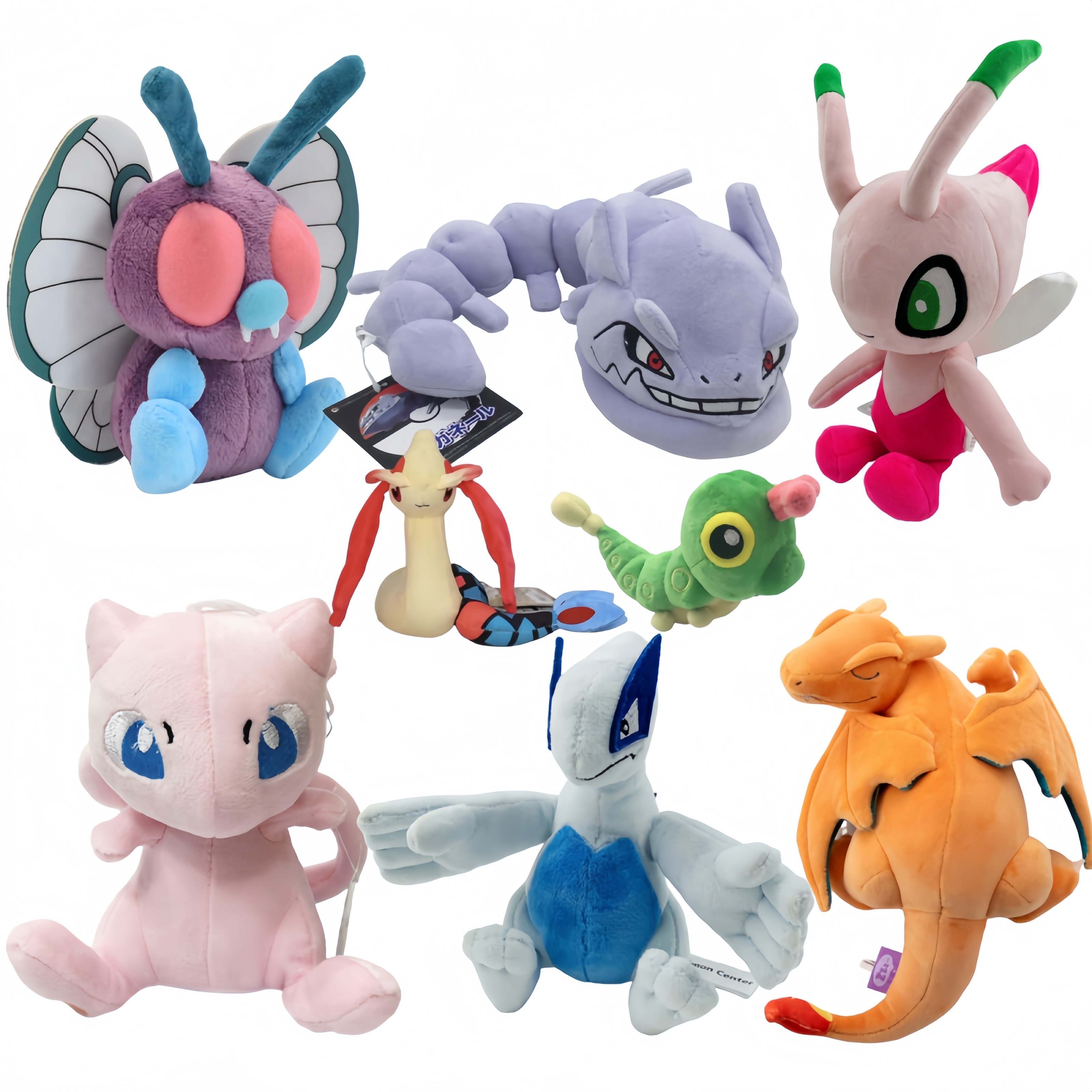 Collection Peluches Pokémon Douces - Dracaufeu, Mew, Lugia