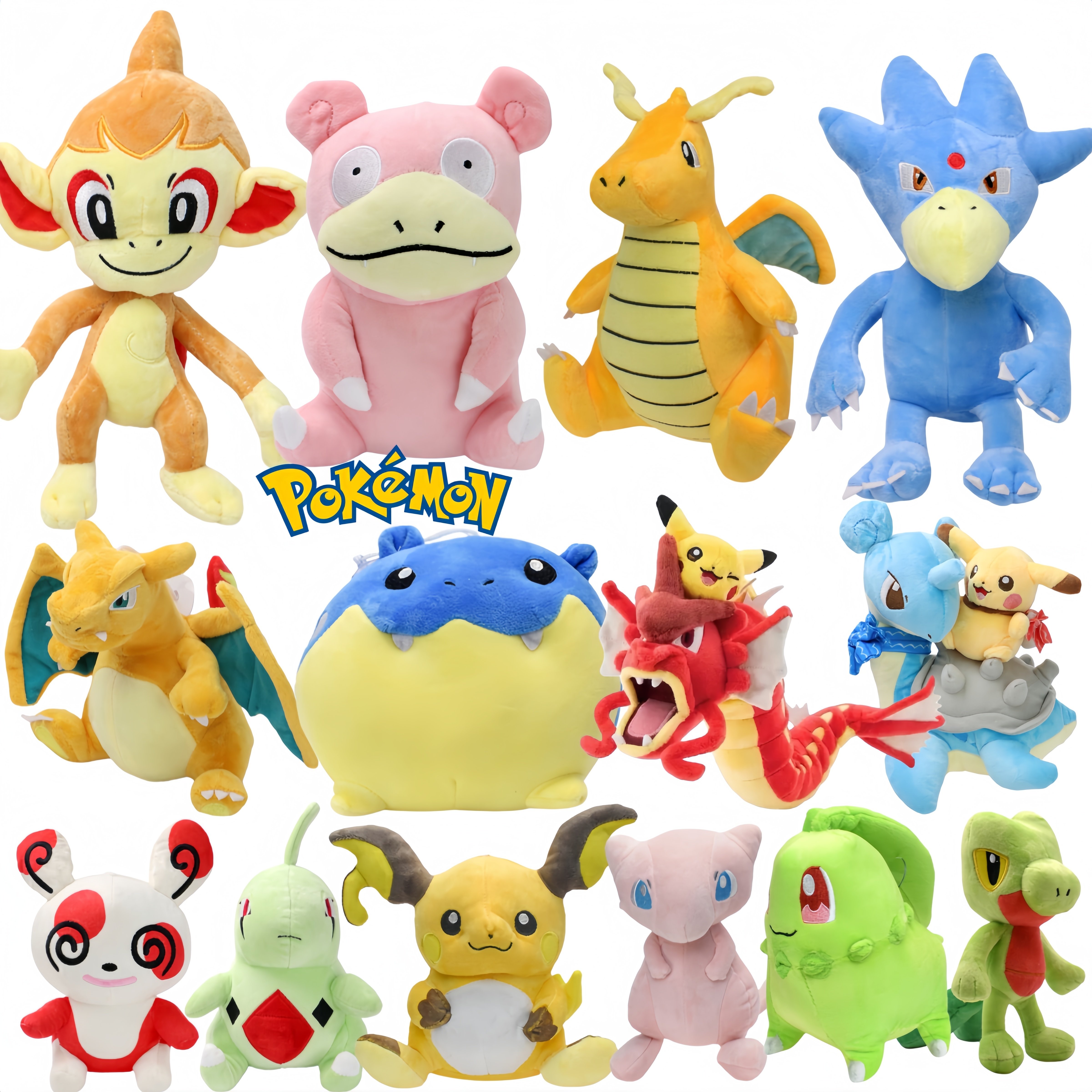 Grand choix de Peluches Pokémon: Pikachu, Dracaufeu & plus
