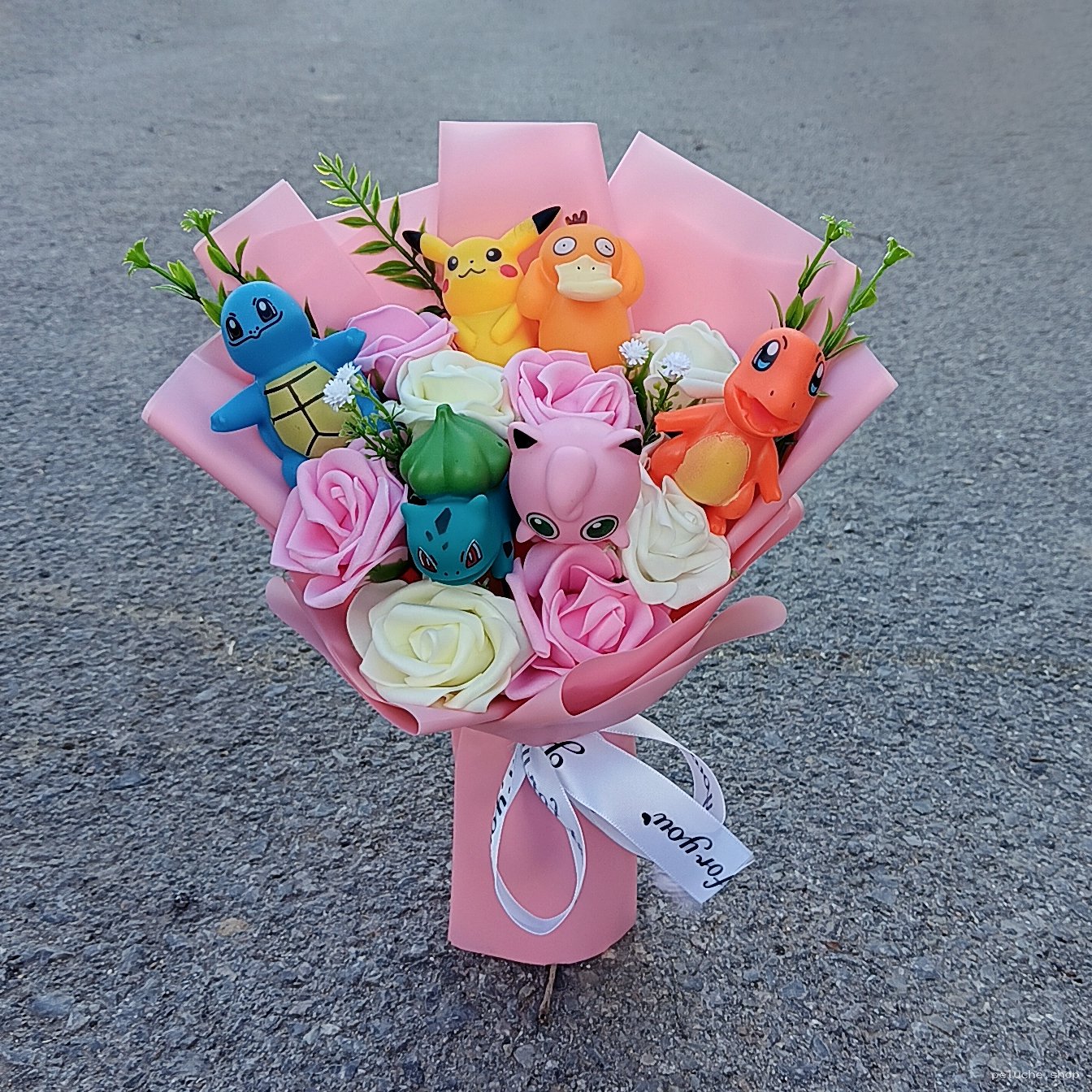 Bouquet Pokémon Original avec Roses Artificielles | Cadeau Unique