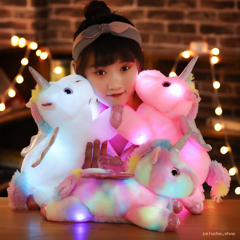 Peluche Licorne Lumineuse – Compagnon Magique pour Nuit Douce