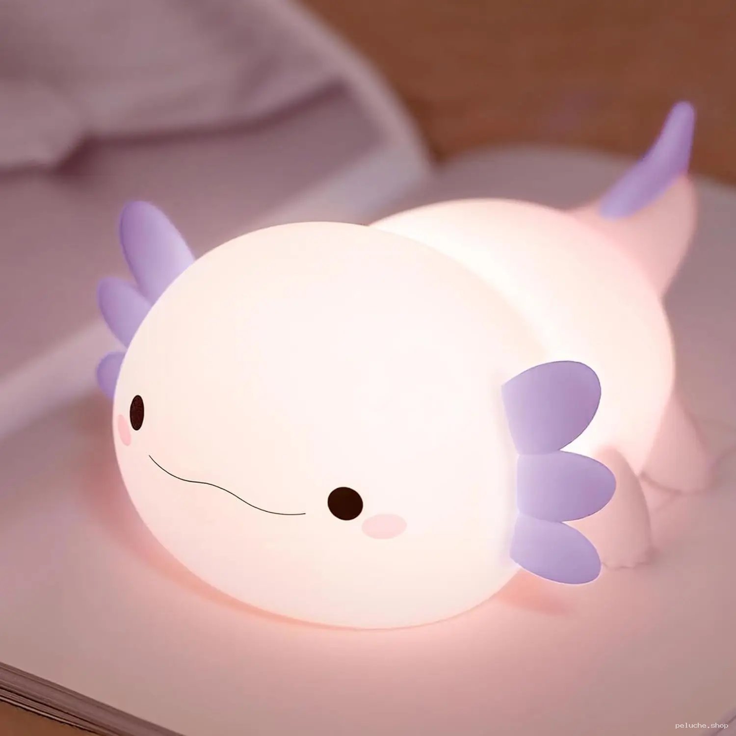 Veilleuse Axolotl Kawaii - Lumière Douce LED pour Enfants