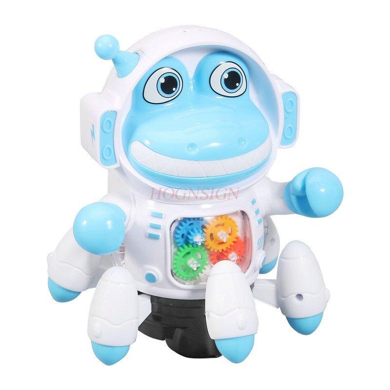 Robot Singe Astronaute Lumineux Engrenages - Jouet Enfant