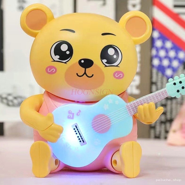 Ours Musical Lumineux avec Guitare Interactive pour Enfants