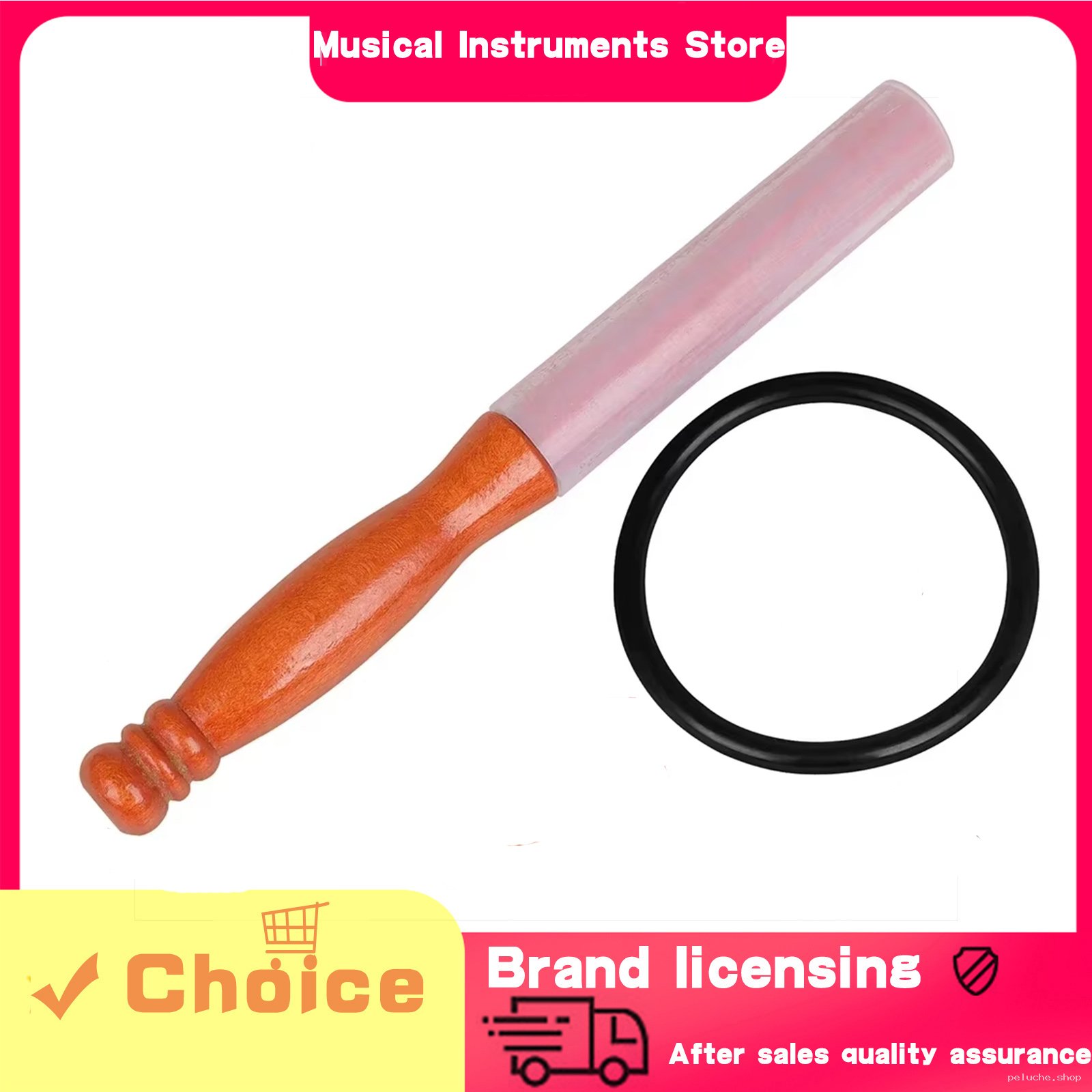 Maillet Bol Chantant Cristal et Anneau Caoutchouc Accessoire
