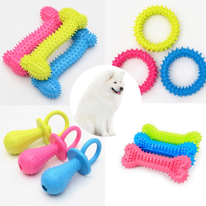 Jouets colorés et durables pour chiens - Nettoyage des dents