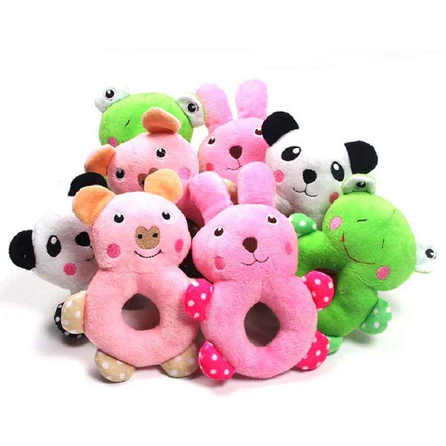 Hochets Peluche Bébé Animaux Doux - Éveil et Confort