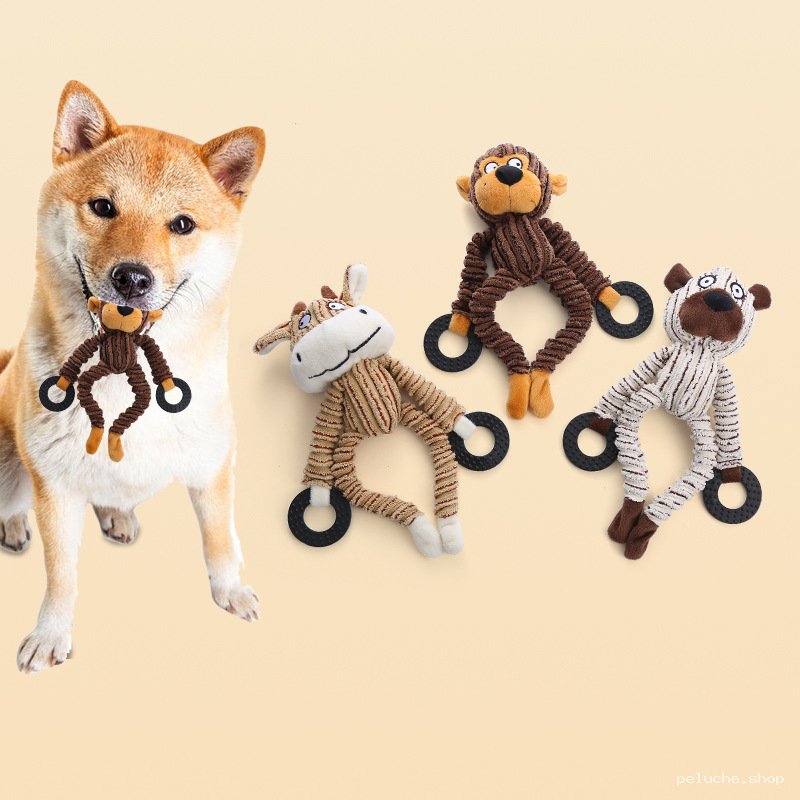 Jouets pour chien en peluche | Singe, Girafe, Ours - Fun & Durable