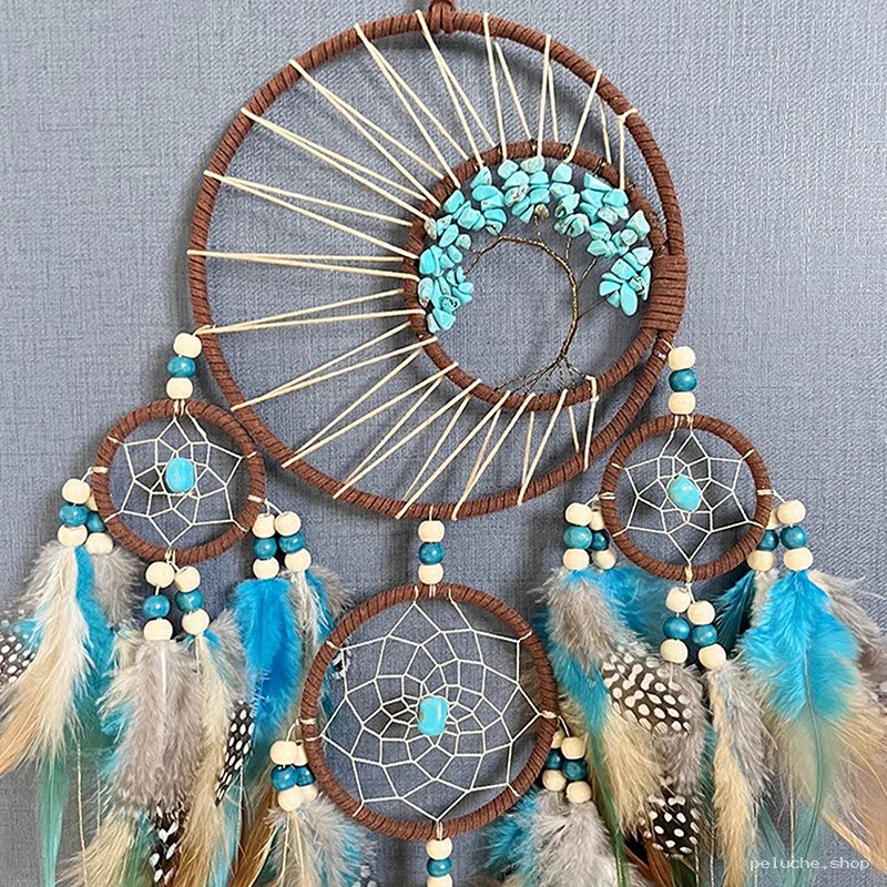Attrape-Rêves Arbre de Vie Turquoise | Décoration Bohème